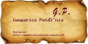 Gasparics Petúnia névjegykártya
